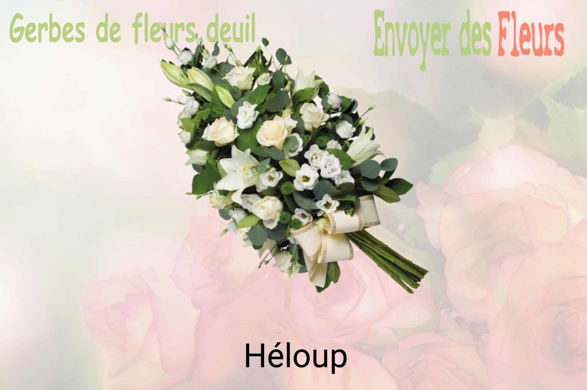 Gerbe de fleurs de deuil livrée à Héloup